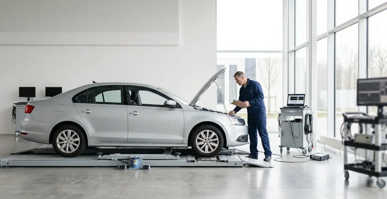 Évaluation et inspection d'une voiture de 5 ans pour décision d'assurance