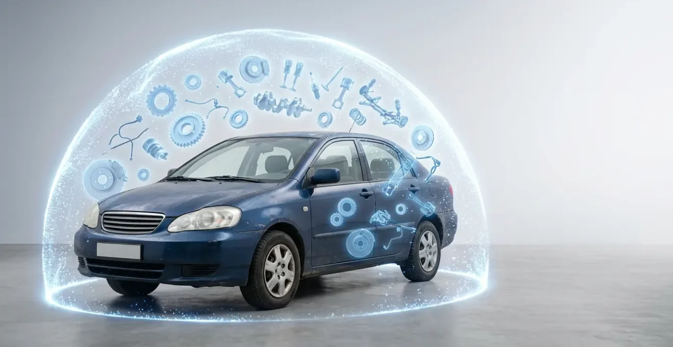 Voiture d'occasion protégée par une garantie panne mécanique avec documents d'assurance