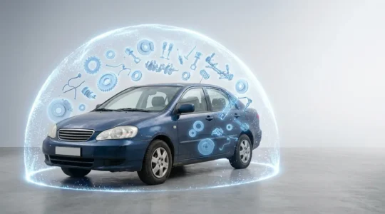 Voiture d'occasion protégée par une garantie panne mécanique avec documents d'assurance