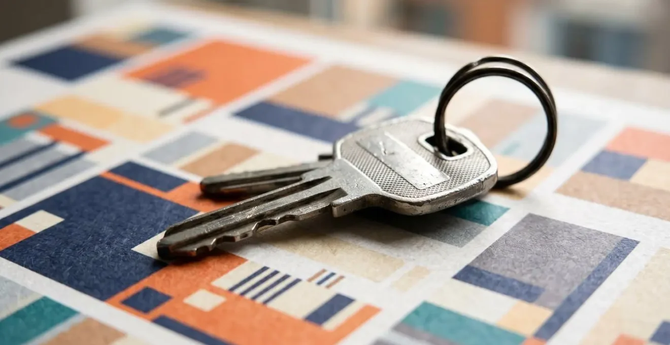 Gros plan sur un agenda professionnel ouvert avec des rendez-vous marqués et une clé de voiture posée dessus