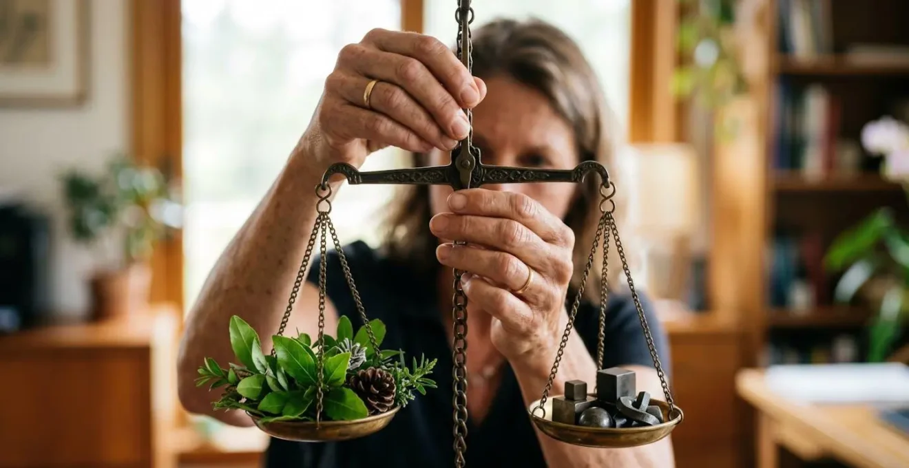 Balance symbolisant l'équilibre entre éthique et rentabilité dans le choix d'assurance