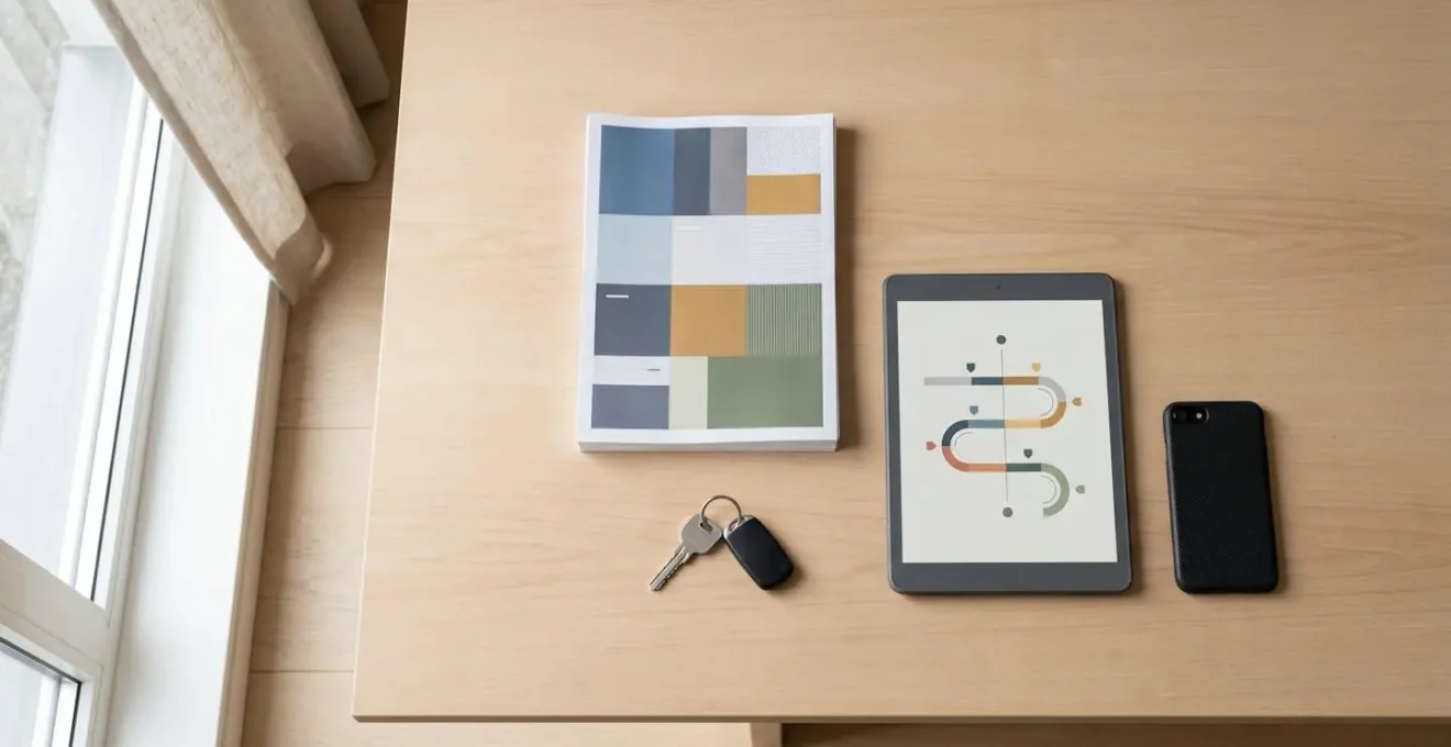 Documents administratifs et planning de réparation sur un bureau
