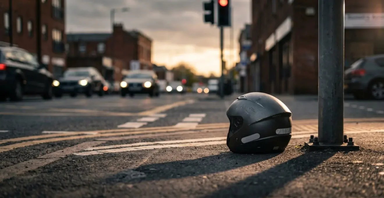 Reconstitution d'une scène de vol de scooter à un feu rouge en milieu urbain